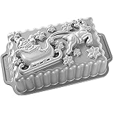 Nordic Ware Pişirme Kalıbı Santa's Sleigh Loaf Tava Al&uuml;minyum Gri, 26,1 cm x 14,5 cm, NW 90848