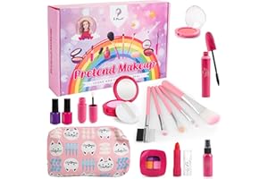 La Manuli Trucchi Bambina - Set di trucchi finti per bambine, anallergici, per un divertimento attraverso l'immaginazione, Giochi Bambina Natale Compleanno Regalo Bambina 3 4 5 6 7 8 Anni