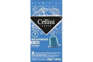 Caffè Cellini Aluminium Capsules Compatible with Nespresso - Aluminium Decaffeinated 100pcs | Nespresso-kompatibla aluminiumkapslar med fyllig smak och fruktiga aromatiska toner