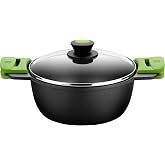 BRA Prior | High Casserole Dish Glass Lid and Silicone Handles 11 Inches | Suitable for all hob types including induction and