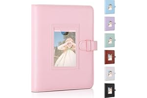 DUNSOO 256 Pockets Photo Album for Instax Mini Photo Album, Front Window, 3 Inch Photo for Fujifilm Instax Mini 12 11 9 99 8 40 Film, for Polaroid Snap/PIC-300/Z2300/SocialMatic Instant & Zip Printers