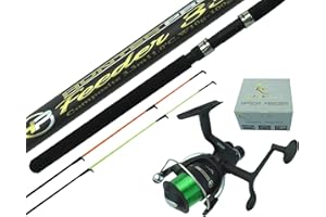 11ft FEEDER FISHING ROD & HP50R REEL. HUNTER PRO® COMPOSITE ROD REAR DRAG REEL
