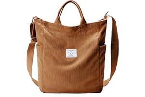 KALIDI Damska torebka z płótna, torba na ramię, na co dzień, do szkoły, pracy, na co dzień, na zakupy..