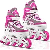 Adjustable Wheeled and Sized Practice Kids Teen Skating 8780 with Metal Base Skating Light