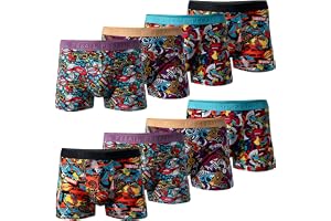 Pesail Boxershorts för pojkar, 8-pack, av modal-bomull, storlekar 110–176, bekväma retroshorts för barn, underbyxor utan repande etiketter