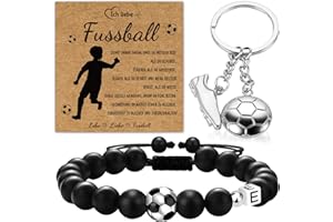 Giftota Fussball Geschenke Jungen - 2pcs Fußball Geschenke für Jungs - 5 6 7 8 9 10 11 12 13 14 Jahre Fußballfan Geschenk - Fußballfan Geburtstag Weihnachten Kindertag Geschenk für Sohn Bruder - A-Z