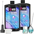 LET'S RESIN UV Resin, Upgraded 500g Clear UV Resin kit Hard Type for Coating & Casting, Ultraviolet Curing Resin for Craft Decoration, UV Light Cure Solar Sunlight Activated Glue for Jewelry Making