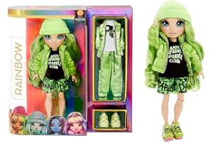 Rainbow High, Jade Hunter, Bambola da collezionare, Colore Verde, Vestita con completini eleganti, accessori e supporto per bambole, Serie 1, Regalo ottimo a partire dai 6 anni