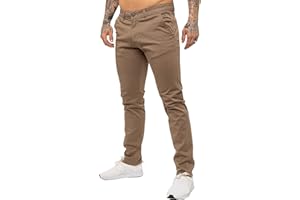 989ZÉ ENZO Pantalon Chino Jeans Stretch Coupe Ajustée Coton Homme avec Poches