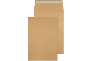 Blake Purely Packaging C4 324 x 229 x 25 mm 130 gsm Gusset Pocket Peel & Seal Envelopes (1991) Manilla - Pack of 125
