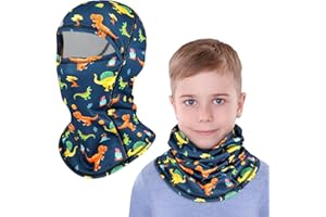 TAGVO Cagoule d'hiver Thermique pour Enfants 4-12Ans, Coupe Masque de Ski Cyclisme, Multifonction Coupe-Vent Cagoule en Chauffe-Cou Casquette Bonnet Polaire pour Garçons Filles Plein Air