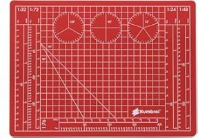 Humbrol AG9155 A4 Cutting Mat - Small Self Healing Hobby Mat for Crafting, Modelling, Drawing, Sewing and Art - Double-Sided Craft Board with Grid Pattern, Scale and Angle Markings