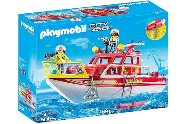 Playmobil - Bateau de Sauvetage et Pompiers - 70147