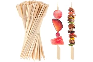 15 cm bambukspett, 100 st bambupinnar för cocktailförrätt, tandpetare, kabab-spett plektrum, paddel, träspett för cocktail, f