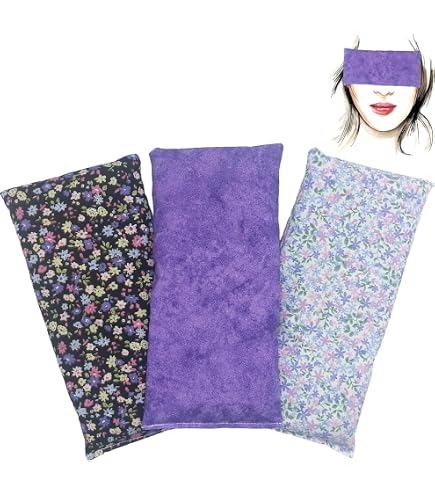 Lot De 3 Coussins Pour Yeux Allegro – Lavande Et Riz, 100% Coton, Faits Main à Barcelone, Pour Yoga Et Méditation
