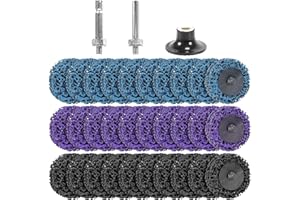 WEIZHIS 33 Stück CSD Scheibe 50 mm, Schleifscheiben für die Grobreinigung, Reinigungsscheiben für Winkelschleifer, Scheiben für die Grobreinigung für Bohrmaschinen, Entfernen von Rost und Lack von Me