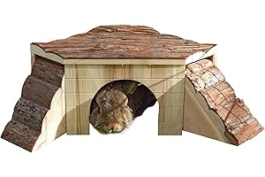 KERBL PET Kerbl Maisonnette pour Rongeurs Nature 37x37x16 cm sans rampes 25 x 25 x 15 cm