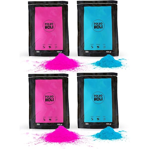 Gender Reveal Farbpulver – 0,5 Kg Rosa + 0,5 Kg Blau, Ungiftig, Für Baby-Enthüllungspartys, Holi & Farbwürfe