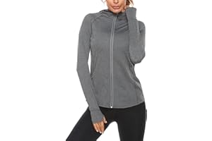 Sykooria sudadera mujer cremallera y capucha chaqueta deportiva elástica mujer running sudaderas mujer con capucha con bolsillos elásticos sudadera mujer lisa con agujeros para los dedos S-XXL