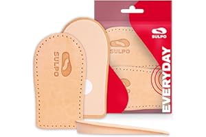 SULPO Fersenerhöhung Einlagen - Fersenkeil für Schuherhöhung - High Sole, Boost Sohle - Fersenkissen aus Leder - Einlegesohlen größer machen - Fersensporn Einlagen - Orthopädischer Keil 15 mm