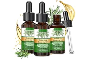 SEELENKLANG 90ml Huile de Romarin pour Cheveux, Rosemary Oil, Naturel Huile Essentielle Romarin Pousse Cheveux pour Nourrit Follicules Pileux et Favorise Croissance Cheveux, Cils et Sourcils