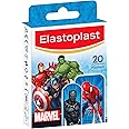 Elastoplast Marvel Plasters, Assorted Sizes (20 Pieces), Coloured First Aid Plasters for Children, Kid’s Everyday Plasters with Marvel Superhero Designs, Easy Removal and Skin-Friendly