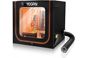YOOPAI Carcasa 3D Doble Compartimento Ventilada - para 2 Impresoras Resina o Impresora + Curadora, Antipolvo, Eliminador Olores, Compatible Anycubic/Elegoo/Creality (80x55x73cm)