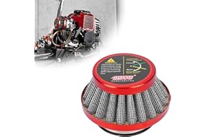 RUTU 42 mm Motorrad-Luftfilter, universeller Mini-Fahrradfilter, ATV-IR-Filter, passend für 2-Takt-Dirt-Bikes, Pocket-Bikes MTA4, Rot