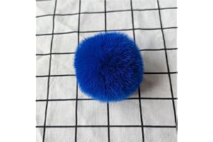 BrightGlow 20 Stück Kunstfell Bommel Pompons Kaninchenfell Bommel Weiche Pompons zum Basteln Kunstfell-Pom-Poms Flauschigen Plüsch Bälle DIY Pom Pom für Mützen Weihnachtsdekoration Blau 40mm