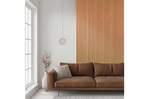 Decoranddecor Acoustic Slat Wood Wall Panel and Ceiling Panelling Decorative 3D MDF 240 cm x 60 cm - Oak - 2 Pack