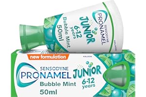 Sensodyne Pronamel Junior 6-12 Years Toothpaste for Juniors, 2X Stronger Enamel Defence*, Bubble Mint Flavour, 50 ml *Protection from Sugar acids vs Your Mouth’s Natural defences.