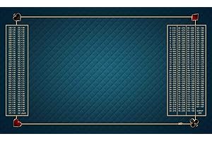 MTJ® Tapis de belote Prestige Classic (Bleu, 100x60 cm) - Jersey néoprène - Fabriqué en France