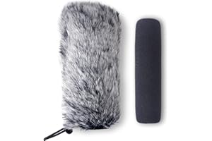 YOUSHARES Rode VideoMic Go Paravento e copertura in schiuma per microfono Rode Go, per uso interno ed esterno, confezione da 2