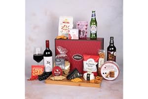 Hay Hampers Christmas Wine and Cheese Hamper - Red Wine Hamper, Xmas Gifts for Women & Men, Christmas Hamper Gift for Couples & Parents