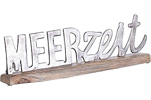 ‎BRANDSSELLER Brandsseller Deko-Schriftzug MEERzeit ca. 46x11x5 cm auf Mangoholz-Sockel