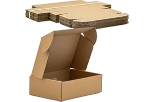 EPIEZA Pack Cajas 22.5x15x7 cms | Cartón Marrón | Ecommerce, paquetería, embalaje, envases, packaging, regalos, envío postal (Pack 25)