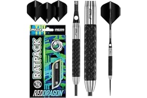 RED DRAGON Rat 26g, 28g, 25g, 30g, 32g or 35g Tungsten Darts Set with Flights and Stems