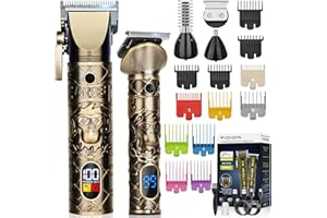YIDON Beard Trimmer Men, Professional Hair Clippers with LED Display, Cordless Hair Cutting Machine Type-C Rechargeable Precision Male Grooming Kit for Haircut Body/Nose/Ear Trimmer