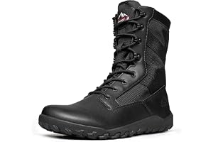 NORTIV 8 mäns bred tåbox barfota militära taktiska stövlar för män noll droppe arbete minimalistiskt läder sidodragkedja moto