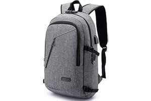 WENIG Anti-Theft Backpack,Business Laptop Backpack with USB Charging Port and Earphone Port with Lock Slim Water Resistant Bag Daypack Fits 15.6 Inch Computer Notebook Rucksack for Work, College