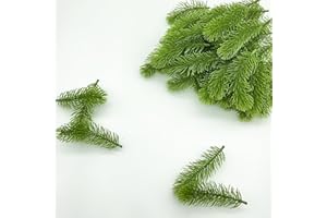 ‎JADEUNM 50 Stück Künstliche Tannenzweige wie echt,10 cm Lang Künstliche Kiefer Zweige,Grüne Kleine Tannenzweige Künstlich zum Basteln Tannengrün Zweige Weihnachten für DIY Girlande Adventskranz Weihnachtsdeko