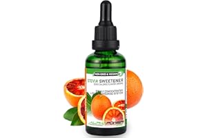 ALPHAPOWER FOOD Stévia Gouttes de orange sanguine - arôme alimentaire naturel I Édulcorant Liquide - très concentré 1 x 50 ml. flavour Stevia drops, Flavdrops