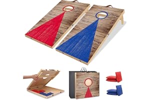 NZQXJXZ Cornhole spelset, 0,6 m x 0,4 m massivt trä premium majshålskivor