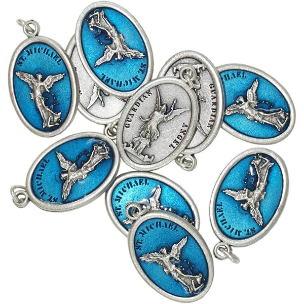 Médaille Saint Benoît en laiton et pendentifs en perles de plastique ABS en gros pour création de bijoux