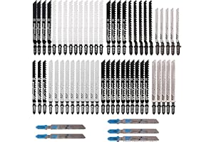 IBOPUXIU 52-delars sticksågbladsset, T-skaft sticksågblad med förvaringsväska, grundläggande sågblad för plast, trä och metal