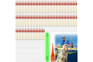 Asfrode 100 Pièces Bâtons Lumineux Pêche 4,5 mm, Fluorescent Baton Lumineux Peche, Pêche de Nuit, Glow Stick Pêche de Nuit Lumière de Bobber Fluorescente pour Accessoires de Pêche