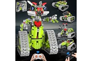 TOMOROY Roboter Kinder Spielzeug Klemmbausteine Technik Roboter 5-in-1Programmierbar App & Fernsteuerung Technik Roboter/Rennpanzer, Geburtstagsgeschenk für Jungen Mädchen 6-12+ Jahre (705 Stück)