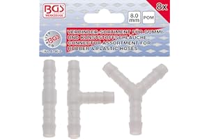 BGS 8790-8 | Assortiments de connecteurs de tuyau | résiste aux carburants | 8 mm | 8 pièces