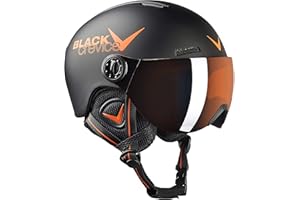 BLACK CREVICE Casco de esquí para niños Leogang I Casco esquí con viseraestilo piloto I Casco Snowboard para niños y niñas I Casco esquí Transpirable I Tamaño Ajustable