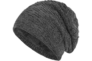Compagno Beanie Gorro de Invierno de Punto Cesta con Suave Interior de Forro Polar